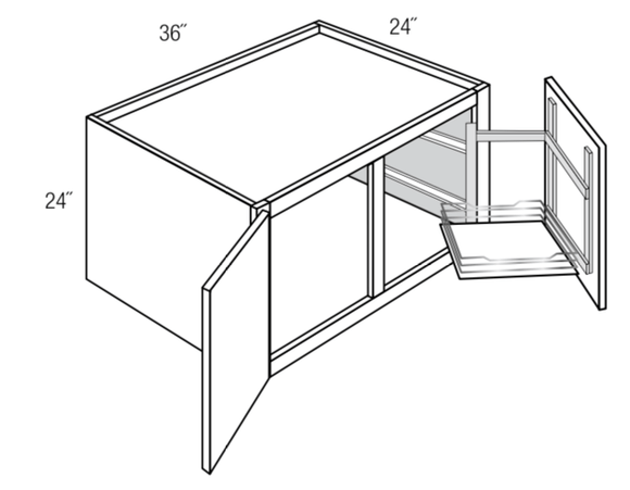 W362424APPULL - Upton Brown - Wall w/Pull out appliance shelf