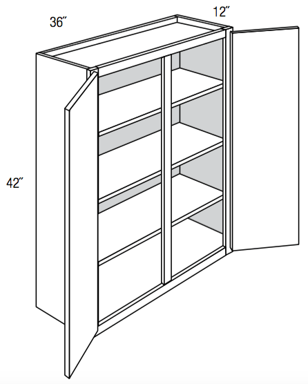 W3642 - Essex Truffle - Wall Cabinet - Double Doors