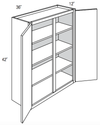 W3642 - Trenton Slab - Wall Cabinet - Double Doors