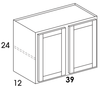 W3924 - York White - Wall Cabinet - Double Doors