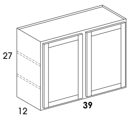 W3927 - Dartmouth White - Wall Cabinet - Double Doors - Special Order