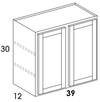 W3930 - Dartmouth Pewter - Wall Cabinet - Double Doors - Special Order
