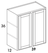 W3936 - Berwyn Opal - Wall Cabinet - Double Doors - Special Order