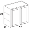 W4230 - Dartmouth White - Wall Cabinet - Double Doors