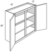 W4230 - Essex White - Wall Cabinet - Double Doors