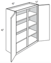 W4242 - Essex White - Wall Cabinet - Double Doors