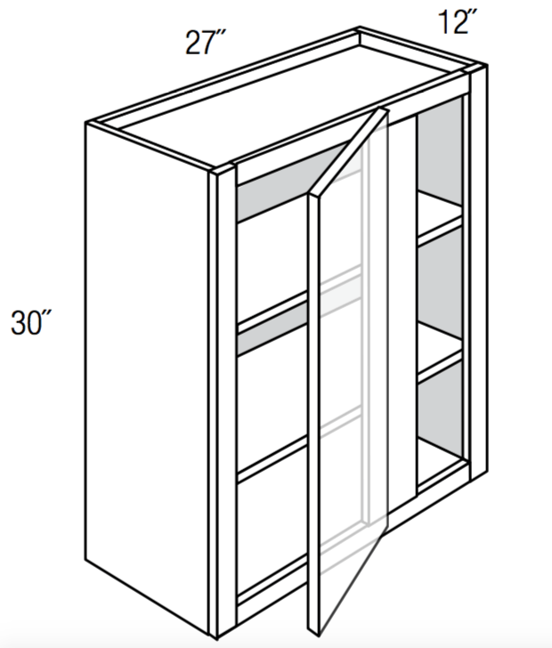 WBC2730 - Essex Truffle - 30" High Wall Blind Corner Cabinet