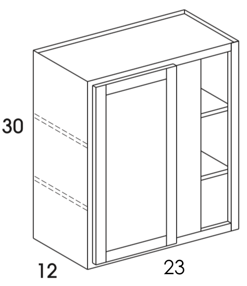 WC2430 - Dartmouth White - Wall Blind Corner Cabinet - Single Door