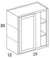 WC3030 - York White - Wall Blind Corner Cabinet - Single Door