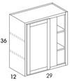 WC3036 - Hanover Grey Stain - Wall Blind Corner Cabinet - Single Door