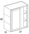 WC3042 - Dartmouth White - Wall Blind Corner Cabinet - Single Door