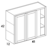WC4242 - Dartmouth White - Wall Blind Corner Cabinet - Butt Doors - Special Order
