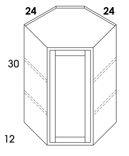 Diagonal deals wall cabinet