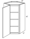 WDC2442 - Amesbury White - 42" High Wall Diagonal - Single Door