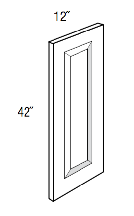 WDEC42 - Dover White - 42" Wall Decorative End Panel