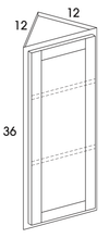 WEC1236 - Dartmouth Dark Sable - Wall End Cabinet - Single Door