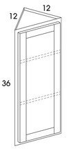 WEC1236 - Dartmouth Pewter - Wall End Cabinet - Single Door