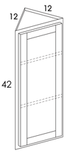 WEC1242 - Dartmouth Dark Sable - Wall End Cabinet - Single Door