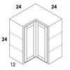 WER2424 - Berwyn Opal - Wall Easy Reach Corner Cabinet - Bifold Doors - Special Order
