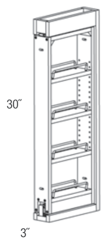WF330PULL-SFTCLOSE - Norwich Recessed - Soft Close Wall Filler Pullout