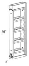 WF336PULL-SFTCLOSE - Dover White - Soft Close Wall Filler Pullout