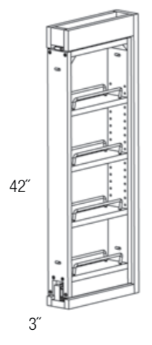 WF342PULL-SFTCLOSE - Dover Truffle - Soft Close Wall Filler Pullout