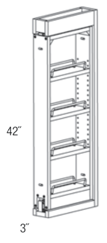 WF342PULL-SFTCLOSE - Norwich Recessed - Soft Close Wall Filler Pullout