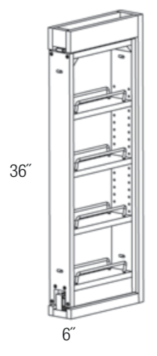 WF636PULL-SFTCLOSE - Norwich Recessed - Soft Close Wall Filler Pullout