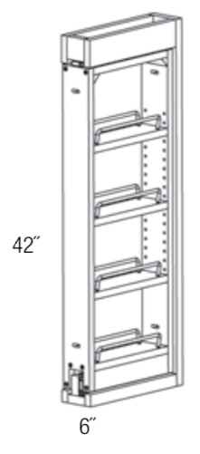 WF642PULL-SFTCLOSE - Trenton Recessed - Soft Close Wall Filler Pullout