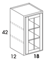 WMD1842 - Berwyn Opal - Wall Cabinet w/Single Mullion Door - Glass Not Included - Special Order