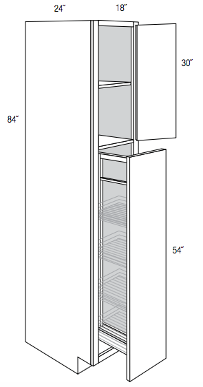 Pantry cabinet discount single door