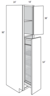 WP1890PO - Dover White - Pantry Cabinet - Single Door with Pull-out
