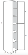 WP1896 - Upton Brown - Pantry Cabinet - Single Door