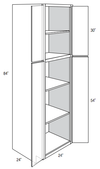 WP2484B - Yarmouth Slab - Pantry Cabinet - Butt Doors