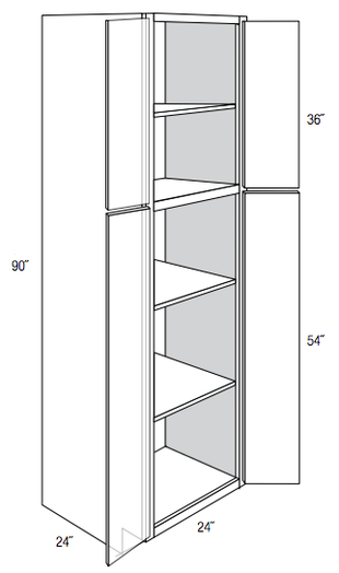 WP2490B - Yarmouth Raised - Pantry Cabinet - Butt Doors