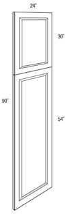 WPDEC90 - Essex White - 90" Tall Decorative End Panel