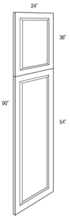WPDEC90 - Yarmouth Raised - 90" Tall Decorative End Panel