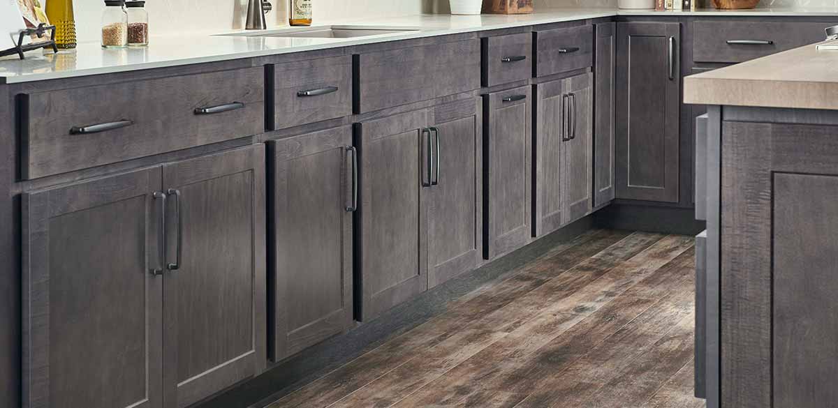 SB42 - Dartmouth Grey Stain - Sink Base Cabinet - Double Doors